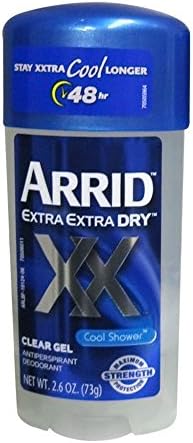 Arrid Extra Dry Прозрачен Гел против изпотяване и Дезодорант за Хладен душ - 2,6 грама (опаковка от 2 броя)