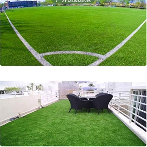 YNFNGXU Изкуствена трева, височина на власинките 15 мм, подходяща за домашни кучета, Украса на вътрешния пейзаж (1 м х 2 м) (Цвят: зелен, размер: 2x12,5 м)