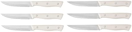 Класическа фалшиви тройната спойка MOLIMI, Набор от ножове от 14 теми с блок, нож от висококачествена високо от неръждаема стомана за точност (Цвят: Не е съвсем бял)