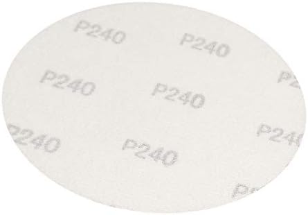X-DREE 6inch Dia Abrasive Sanding Flocking Sandpaper Sheet Disc 240 Grit 10 Pcs(Disco de lija de papel de lija de lija abrasiva de 6 pulgadas de diámetro 240 grano 10 piezas