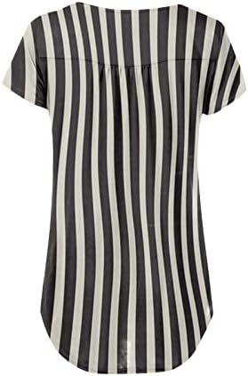 Женска Тениска с V-образно деколте, Основни Тениски с Къс ръкав, Летни Удобни Модни Блузи с Принтом 2023, Ежедневни Свободна Блуза, Блузи