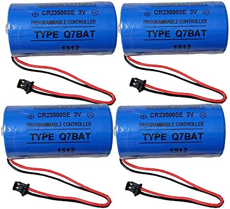 Q7BAT CR23500SE за PLC-батерии серия QNS Q Промишлени Сменяеми Батерии с жак 3 5000 ма (4 опаковки)