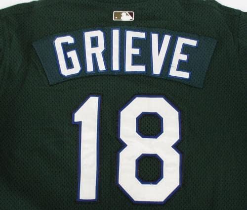 2001-02 Tampa Bay Devil Rays Бен Грийв 18 Използван в играта Зелената Риза BP ST 6729 - Използваните В играта тениски MLB