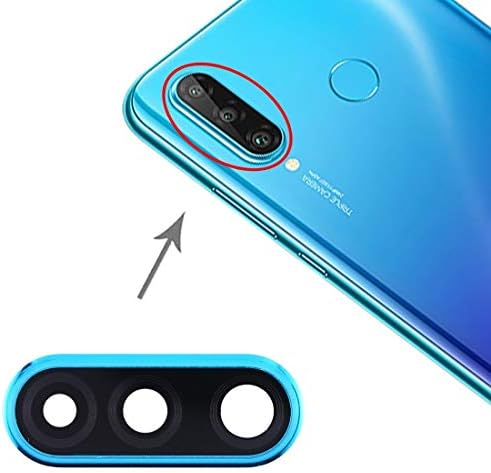 Капачка за обектива на камерата, за Huawei P30 Lite (48MP) (Черен/Black/Blue) (Цвят: синьо)