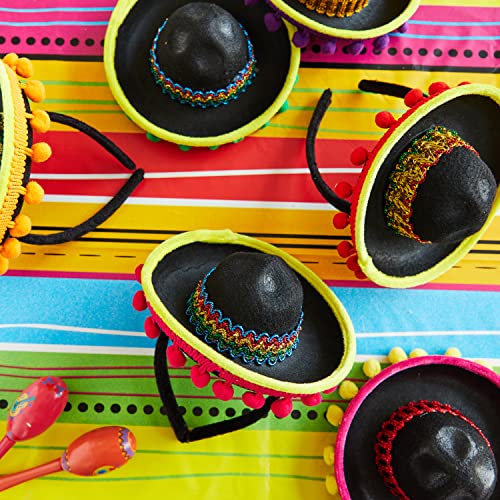 JOYIN 6 бр. превръзки за глава от плат сомбреро Cinco De Mayo Fiesta, празничен костюм за забавна Фиеста, шапка за партита, подпори за фотосесия в стил Luau, украса на мексиканска тема, Диа Де Muertos-и сувенири за