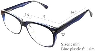 Очила за четене На lifestyle Бифокални + 1,25 Пластмасови Кръгли 51 мм Сини Unisex_alacfrpr3989