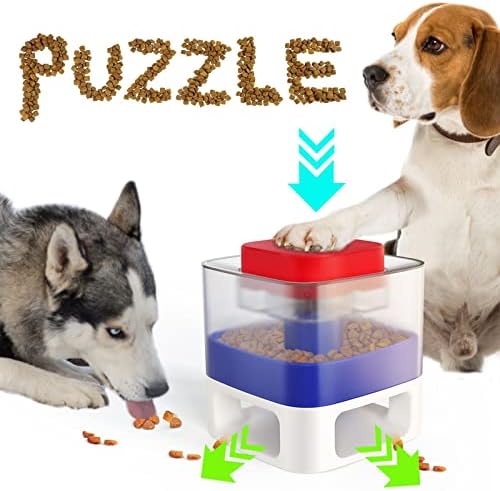 QQQNG Пъзели за кучета Feeeder Играчки за мозъка на Кучета, Стимулиране на Умствената Дейност, Стимулира Умствената Играчка-Пъзел, Лакомство за Кученца, Захранващи фуражи 2-ро ниво, Умна игра за малки/Средни/Големи