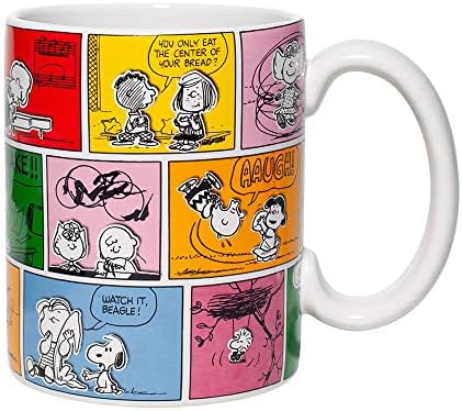 Кафеена чаша с комиксами Enesco Peanuts 70th Anniversary, 1 брой (опаковка от 1), Многоцветен