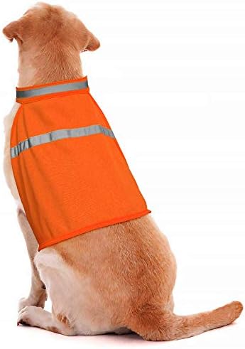 Яке за кучета, Отразяваща Жилетка за кучета с висока Видимост, за Малки кучета със Среден Размер (Голям, Orange)