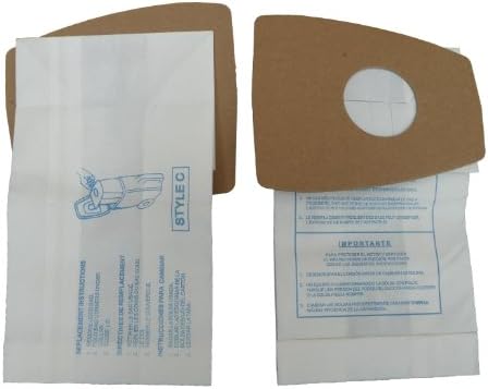 Сменяеми торбички за прах за прахосмукачка с микрофильтрацией EnviroCare, изработени по размер съдове Eureka Type C от силните кърлеж 24 Бр.