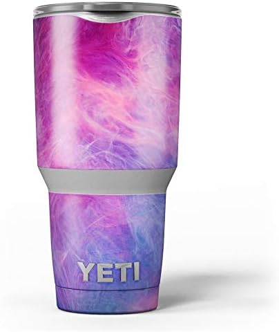 Дизайн Skinz Розови и Сини облаци дим - Комплект винилови стикери върху кожата, Съвместим с бокалами Yeti Rambler Cooler Tumbler