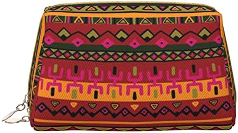 Косметичка Ffexs от кожата на мексиканския на народното творчество в стил Бохо, Преносима Косметичка Голям Капацитет, Лесен Достъп