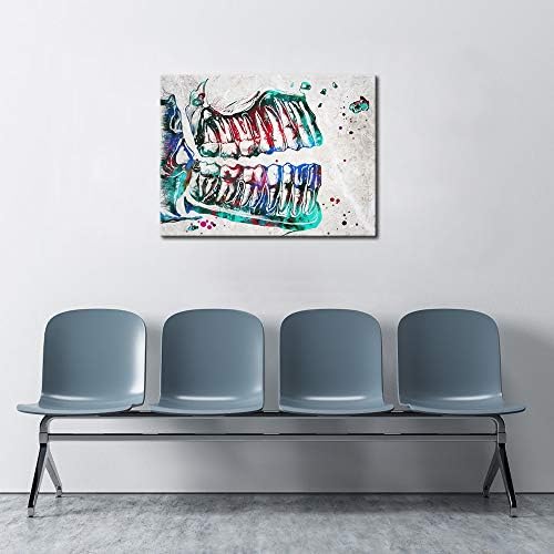 LoveHouse Стоматологични Стенни Артистични Щампи на Цветни Зъб Платно Картина Медицинска Картина на Клиниката Анатомия на Зъбите Акварел Принт Съвременно Изкуство Ст