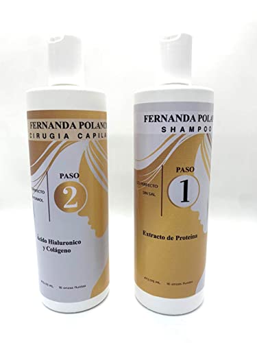 Fernanda Polanco, Cirugia Capilar, киселинно Hialuronico y colageno + shampoo de protehinas