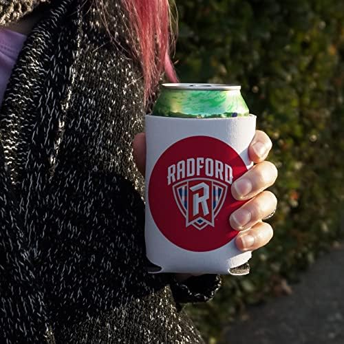 Охладител с Логото на Radford University Primary Can Cooler - Арматура За обнимания ръкави за напитки Сгъваем Изолатор - Притежателя с изолация за напитки