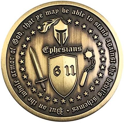 Специални Бронята на Бог - Ефесяни 6:11 -3D Незабравим Медальон Колекционер на монети Challenge