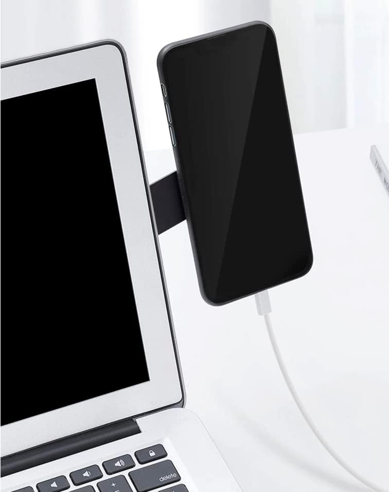 Магнитен държач за телефон за лаптоп, Регулируемо странично монтиране на монитора на Samsung/iPhone серия, Тънък лаптоп-сгъваем скоба за разширяване на компютър - LoadStore