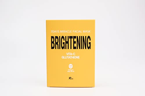 R828 5 Опаковки Осветляющей Маска за лице с Незабавен Лифтинг и освежаване на лицето с Глутатионом и витамин С