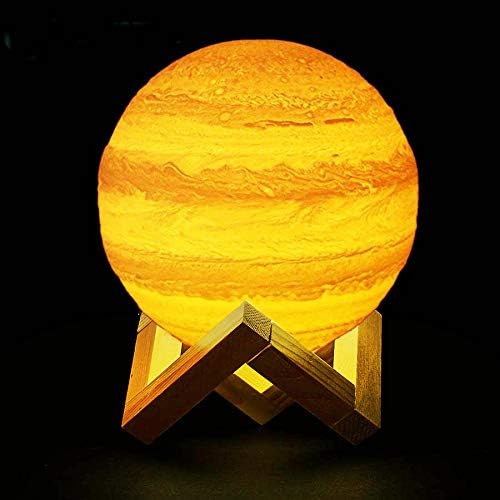 Jmlampee 3D лека нощ Юпитер е Планетата на Светлина Дистанционно и Сензорен Контрол 16 Цвята, с Поставка USB Презареждане лека нощ Декор Спални Подарък За Рожден Ден