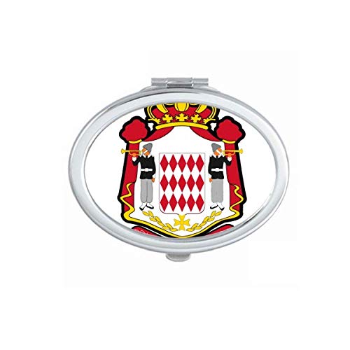 Огледало с Националното Знаме на Княжество Монако, Преносими Сгъваеми Очила За Грим, Двойни Странични Очила