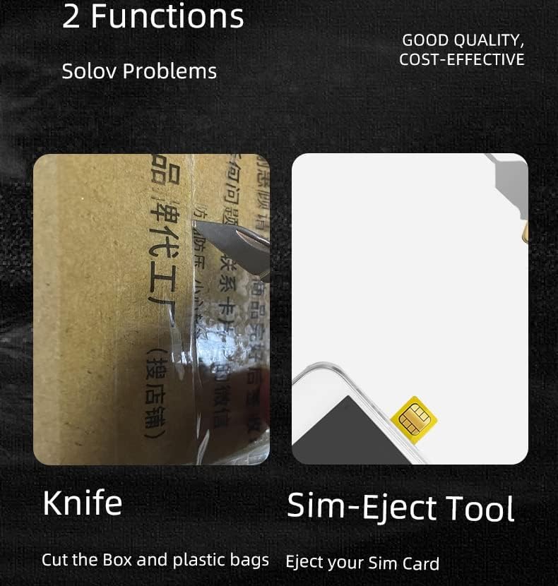 Инструмент за извличане на Пин-код, СИМ-карти Nsiucion за премахване на тавата Sim-карти с нож 2 в 1 на полето Key Chain Cut Express Box, за iPhone