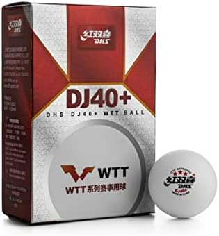 Топката за тенис на маса DHS ABS DJ40 + 3 Звезди WTT, използван за състезания от Световната серия WTT 2021-2022 години, 6 топки в картонена кутия