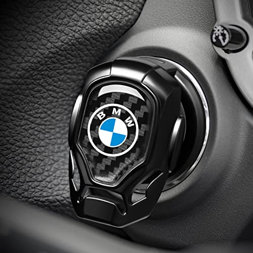 Метална капачка бутон на двигателя на превозното средство, Капака на бутона старт/стоп, Капачката на бутона за запалване на автомобила/стикер, Подходящи за BMW X1 X7 X3 X5 X6 1 3 5 6 серия Z4 7 M Series, Аксесоари за