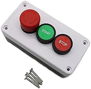 DFAMIN NC Аварийно спиране, без Червено-Зелено кнопочного прекъсвач Станция Start Stop само уплътняващи Водоустойчив Ключ ключ Промишлен 600 10A (Цвят: Един кръг)