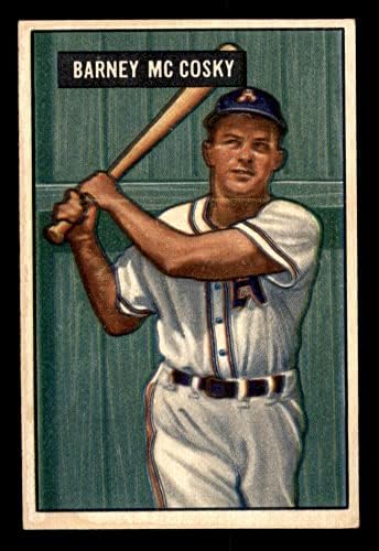 1951 Боуман 84 Барни Маккоски Филаделфия Атлетикс (Бейзболна картичка) VG/EX Атлетикс