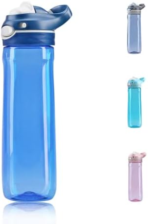 Сини бутилки за вода DEARART на 26 грама от ТРИТАНА, които не съдържат BPA, херметически затворени, работят с една ръка, бързо пьются