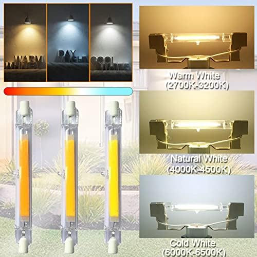Led лампа R7s 78 mm Висока Яркост 10 W T3 LED за Подмяна на халогенни Крушки 100 Вата Двустранно Крушка R7s с ъгъл на лъча 360 ° Пейзаж, Студено Бяло 6000 К, 4 бр.