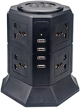 CUJUX USB Power Strip Оттичане 8/12 ЕС/Великобритания/САЩ/Електрически Контакт Универсални контакта Зарядно устройство Мрежова филтър Удължител с дължина 6,6 фута / 2 m (Цвят: штепсельная вилица САЩ, размер: 3 слоя)