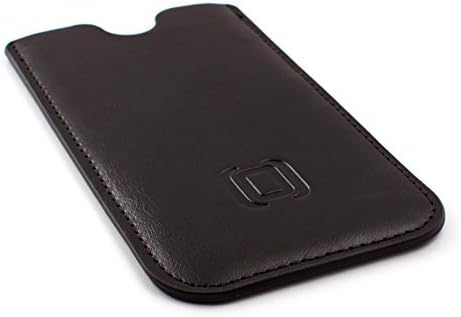 Dockem Executive Sleeve за Samsung Galaxy S10 Plus, S9 Plus, S8 Plus - Професионална калъф от изкуствена кожа, с леко подплата от микрофибър, тънък [тъмно кафяво]