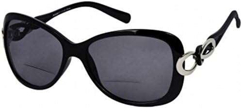 Readers.com Дамски бифокални очила за четене на Bonibon Sun Reader в ретро-квадратен стил (черно + 2,75)