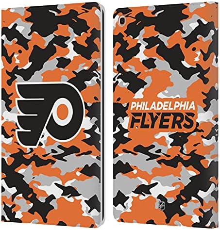 Дизайн на своята практика за главата, Официално Лицензиран Камуфлаж NHL Philadelphia Flyers, Кожен Калъф-книжка-джобен формат и е Съвместим с Samsung Galaxy Tab A 10.1 2019