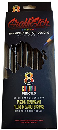 Моливи с шарките на косата GraffEtch (НЕОН) 8 опаковки от QUALITY PENCILS