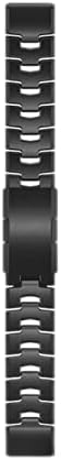Быстроразъемный каишка от титанова сплав BNEGUV за часовници на Garmin Fenix 6 5 Plus 3 3HR 935 945 S60 Wirstband за каишка за Fenix 7X7 (Цвят: черен размер: Fenix 7)