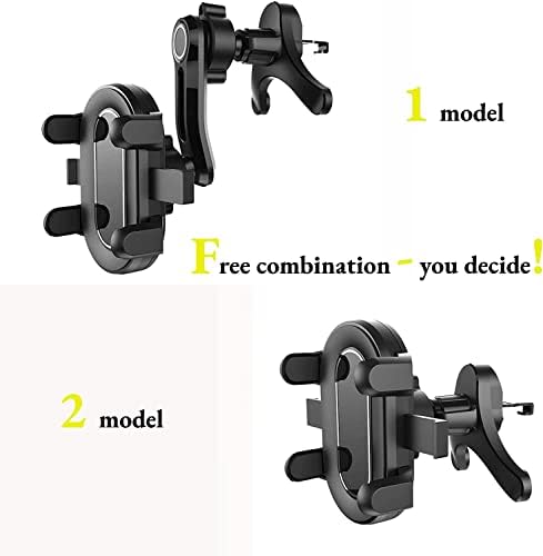 Автомобилно Вентилационно планина за телефон HIYITKS - Мобилна поставка Високоговорител за iPhone и Android, регулиращи се на 360 ° Скоба за отдушник на мобилен телефон, Удобен дебел калъф 1 Опаковка