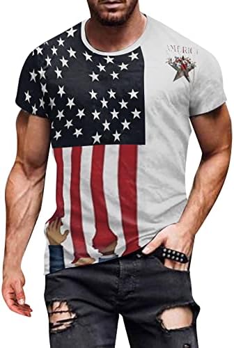 Патриотични тениски UBST Soldier с къс ръкав за мъже, 4 юли, американското знаме, графични тениски, Ежедневни Летни тениски