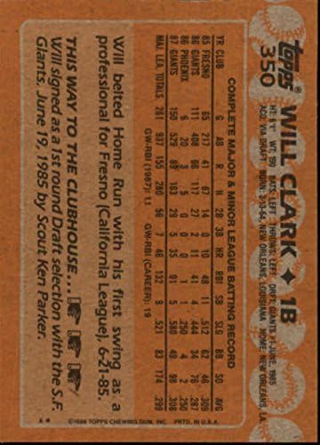 1988 Topps #350 Уил Кларк, Ню Йорк-MT Джайънтс