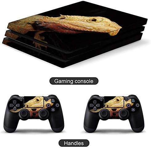 GTYUI Красиви африкански Lizard skins контролера на PS4-Стикер на целия корпус от PVC, стикер на корицата на контролера на PS4-Изискана матова текстура, лечебното усещане върху