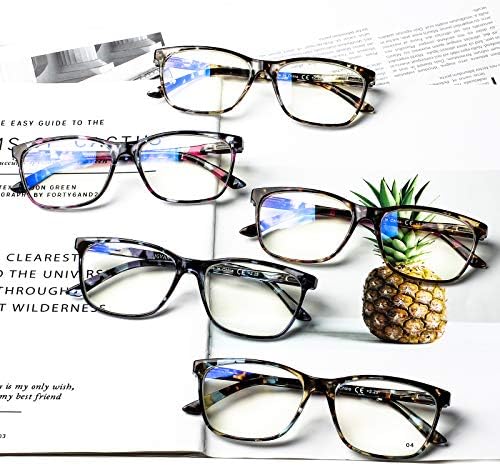 Дамски Очила за Четене SIGVAN, Синя Светлина, Блокиране на Пружинни Панти, Модерни Очила с Принтом за Жени
