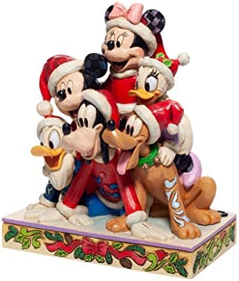 Фигурка Enesco Джим Shore Дисни Traditions Коледа на Мики Маус и Приятели, 5,91 Инча, Многоцветен