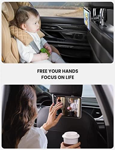 Закрепване на облегалката за глава на колата на GERI, Кола за iPad [6 силни магнити], щипка за документи в подголовнике, Закрепване за главата с останалите iPad, Кола за ост?