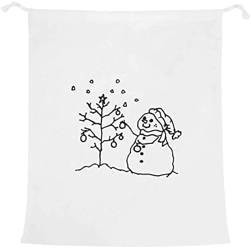Чанта за дрехи Azeeda Снежен човек и коледно дърво /Пране /Съхранение (LB00022549)