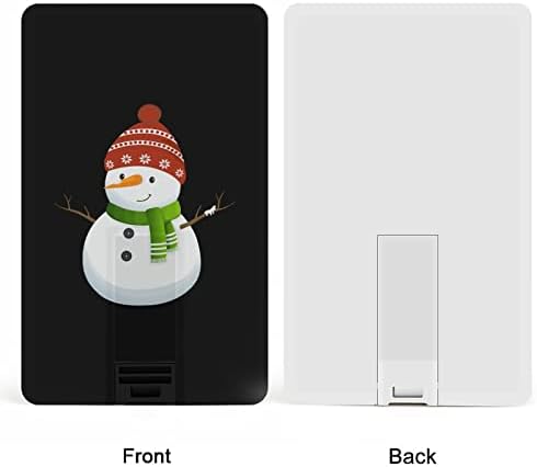 Коледен Снежен човек Кредитна Банкова Карта, USB Флаш памети Преносима Карта с Памет Key Storage Drive 64G