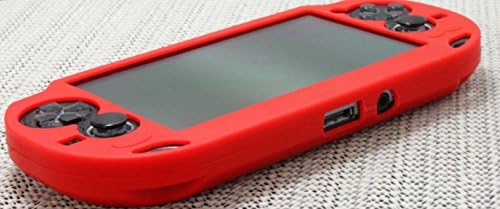 Защитен Мек Силиконов калъф Cover Shell Протектор за Sony PlayStation и PS Vita PSV 1000 -Червен