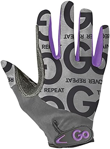Дамски спортни ръкавици GoFit GF-WGFF-S/ЗОП Trainer Pro с пълни пръсти (малки), лилаво