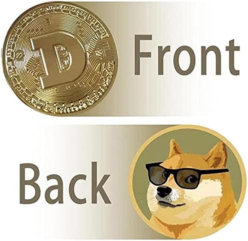 Творчески възпоменателни монети Dogecoin Позлатени монети Чудесен физически подарък, който може да се събере от произведения на изкуството Златен куче