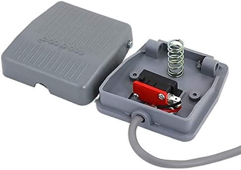 AYBAL 1 бр. foot switch Незабавен Ключ за управление на Електрически Педал захранване SPDT Сив TDFS-201 10A 250 (Цвят: с тел 2 М)